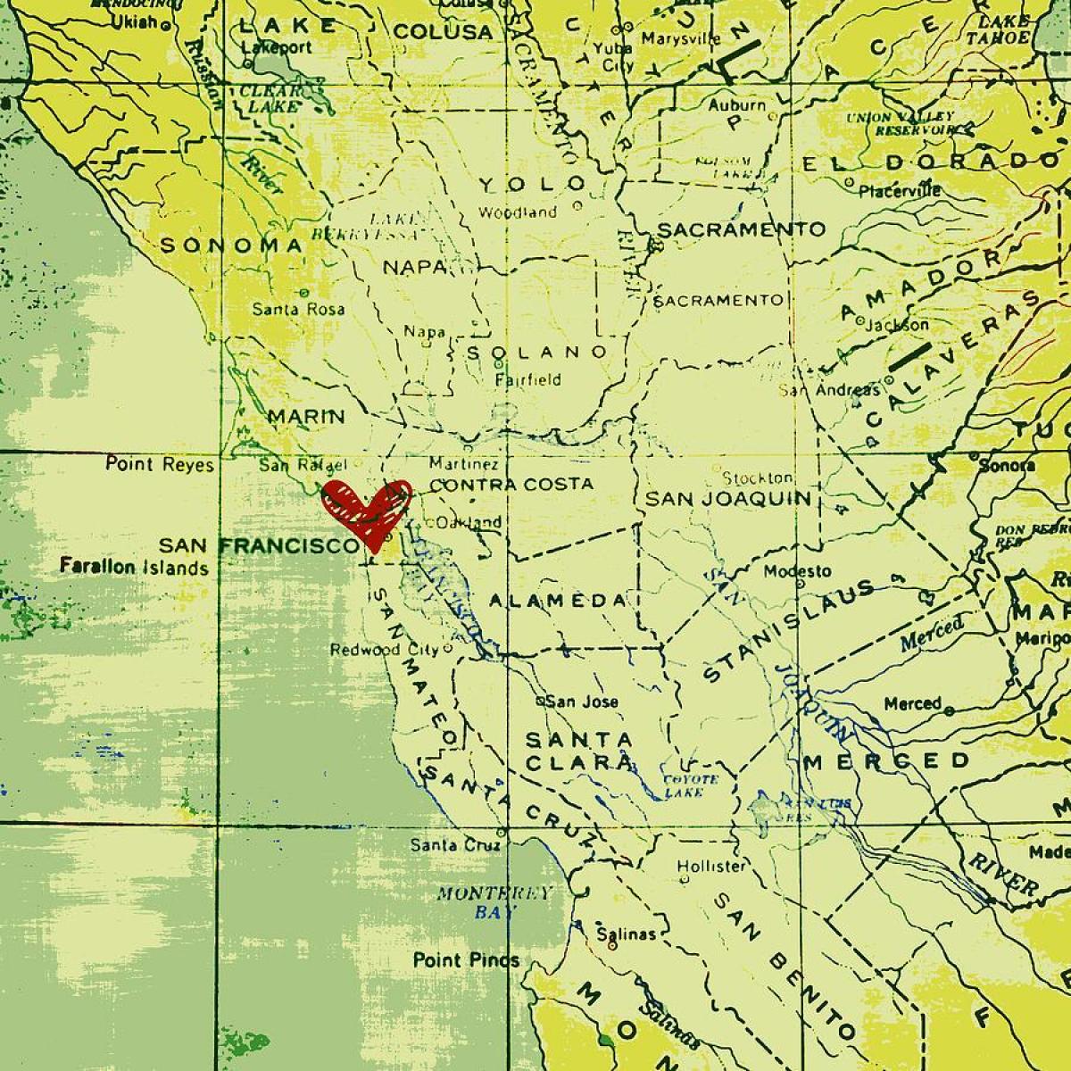 zemrat në San Francisko në hartë