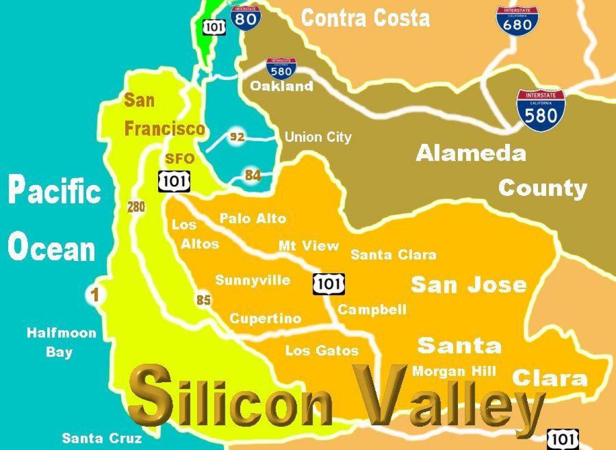 Harta e silicon valley vend