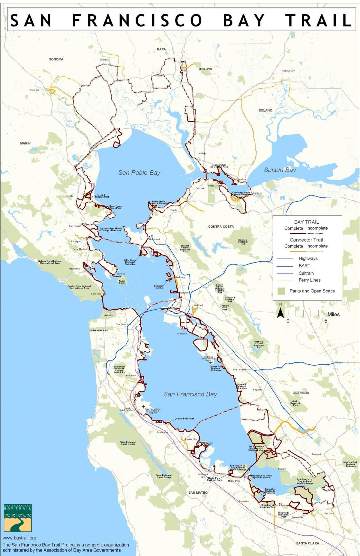 San Francisco bay trail hartë