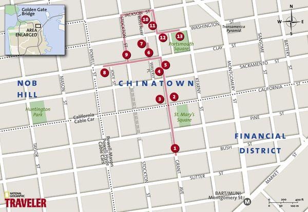 harta chinatown San Francisko