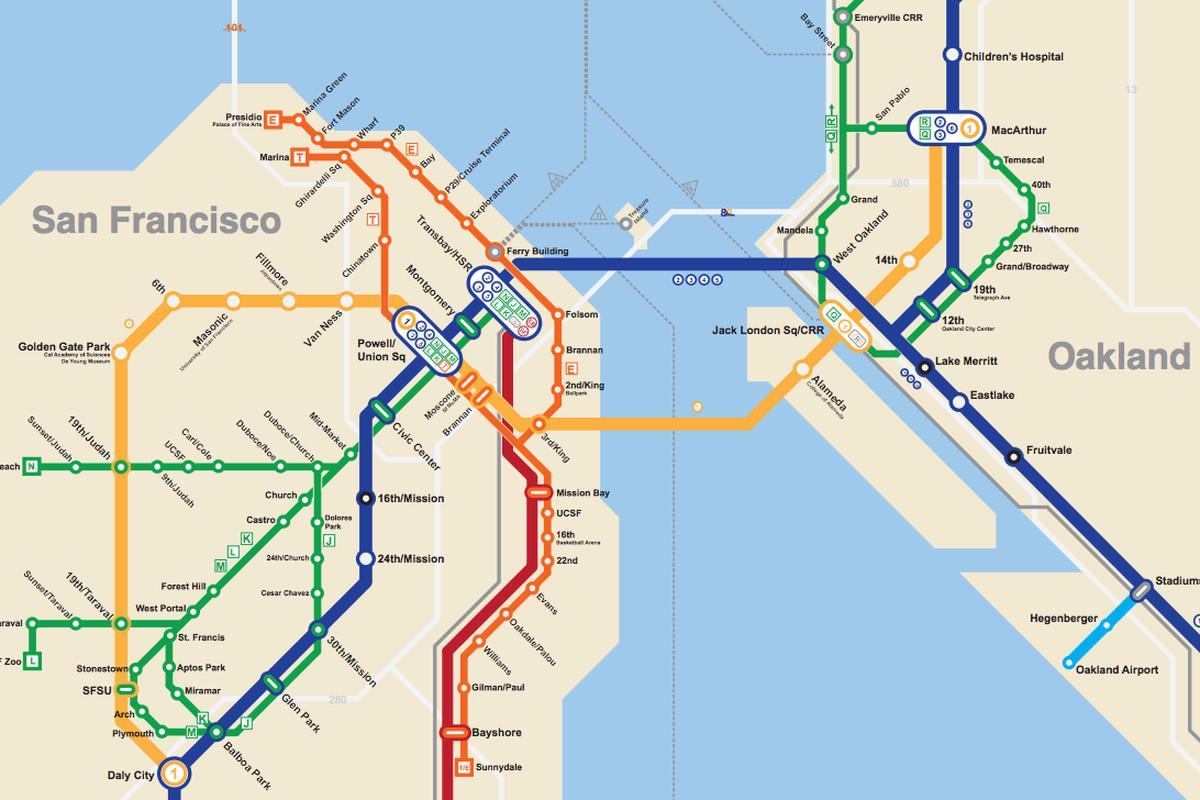 San Francisko nëntokësore hartë