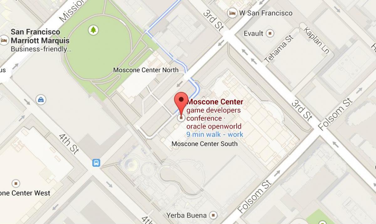 Harta e moscone center në San Francisko