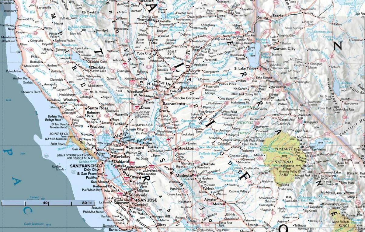 Harta e në veri të San Francisco