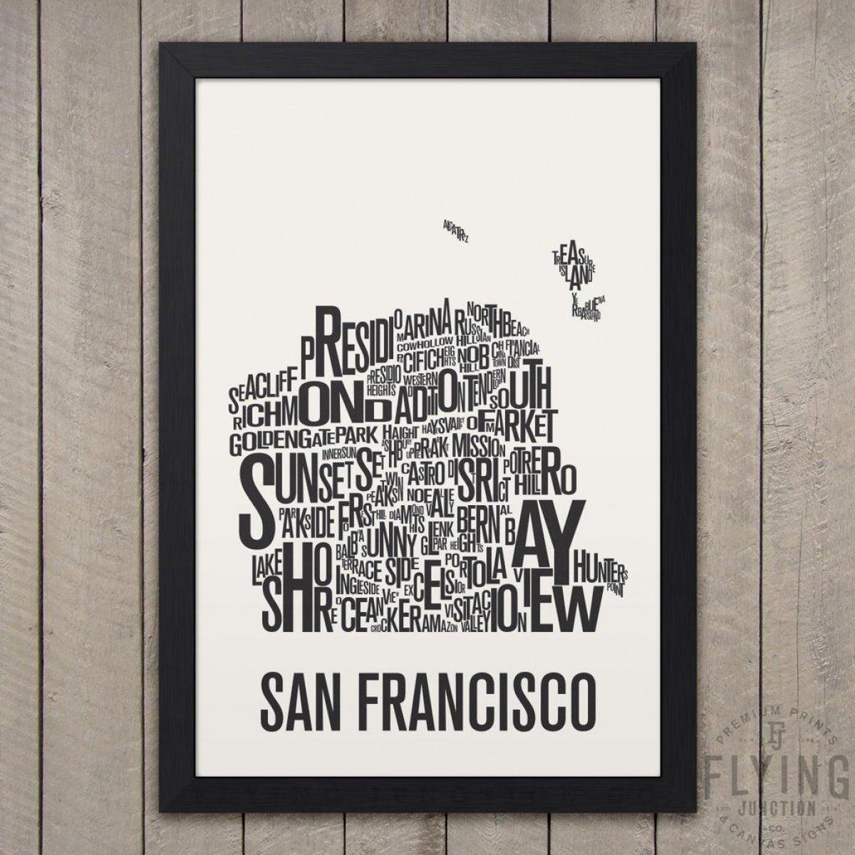San Francisko tipografi hartë