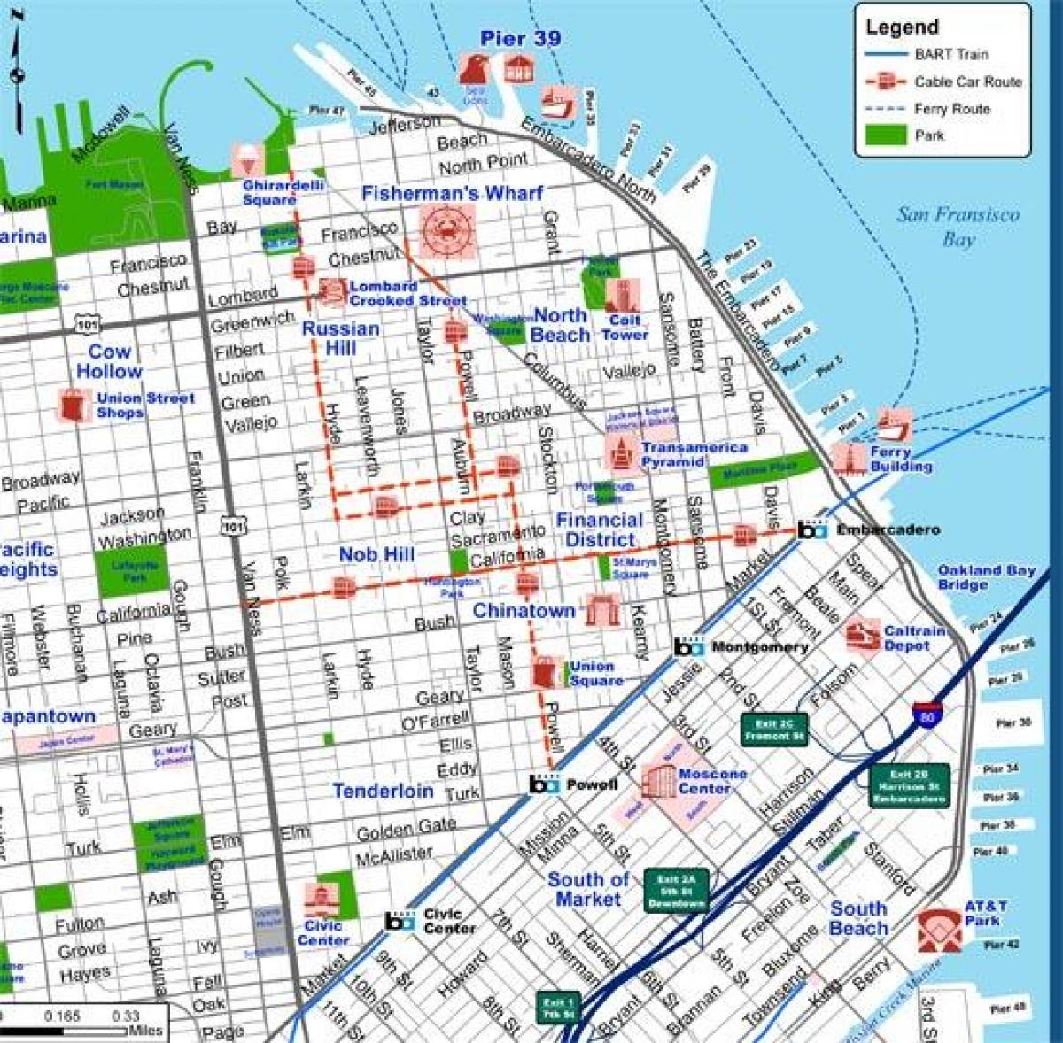 Harta e San Francisko, qyteti rrugë