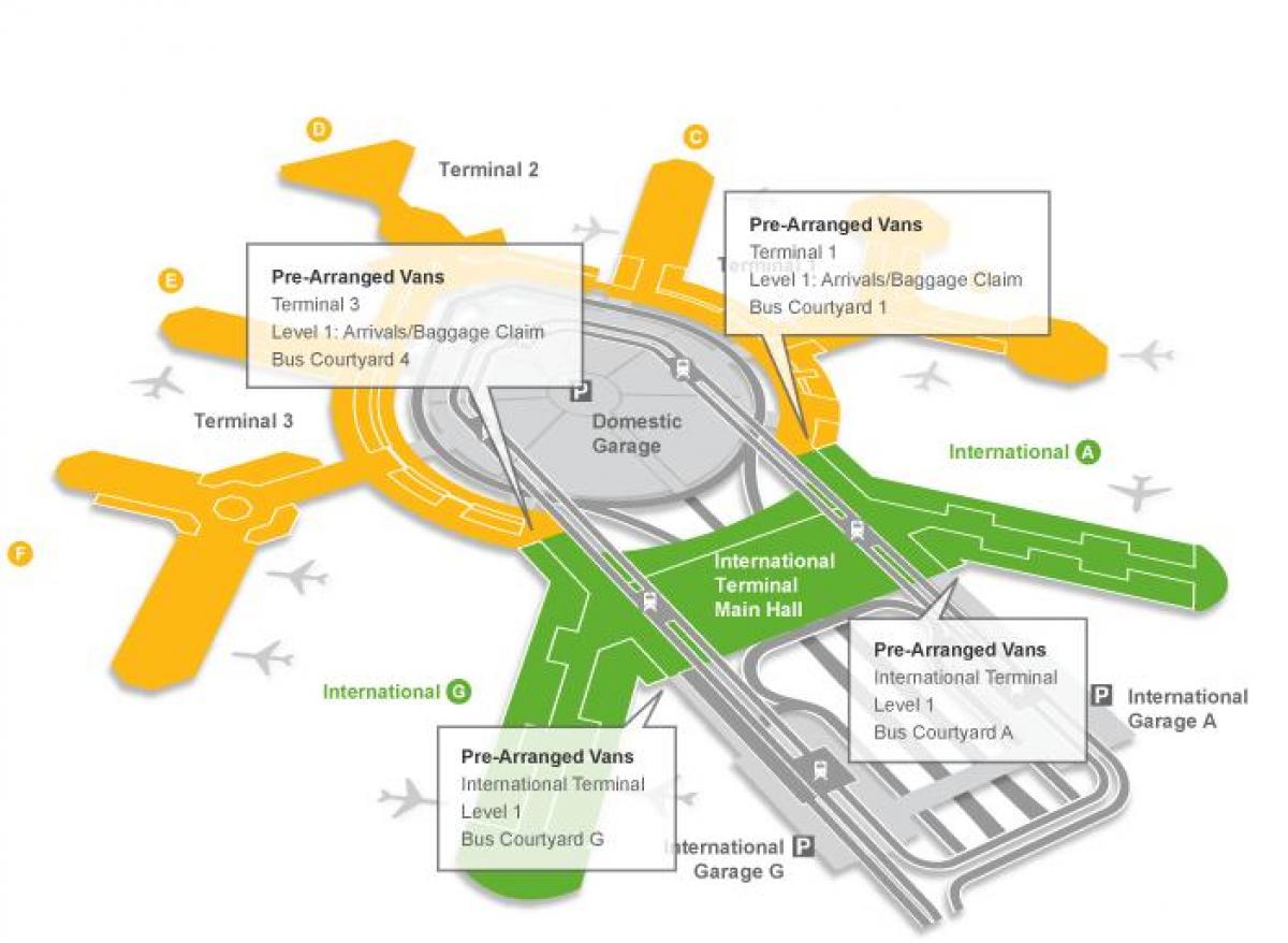Harta e San Franciskos aeroporti bagazhin e kërkesës