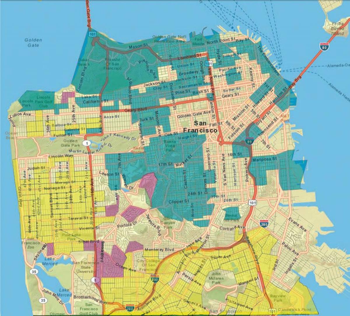 Harta e San Franciskos gis