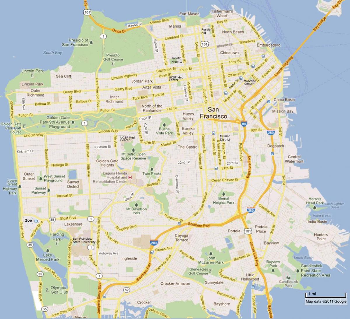 San Francisko pamjet hartë