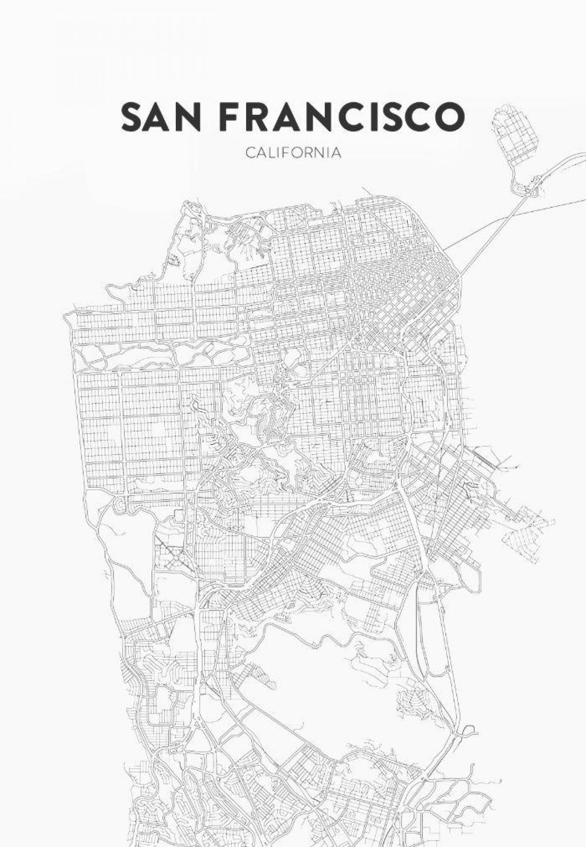 print harta e San Franciskos