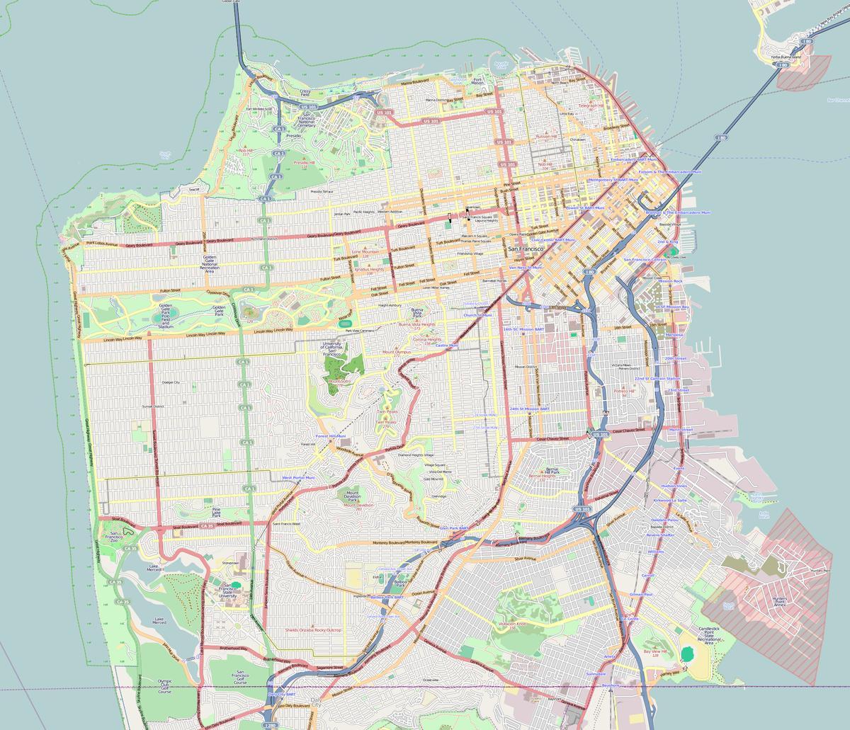 Harta e San Francisco të përshkruajë