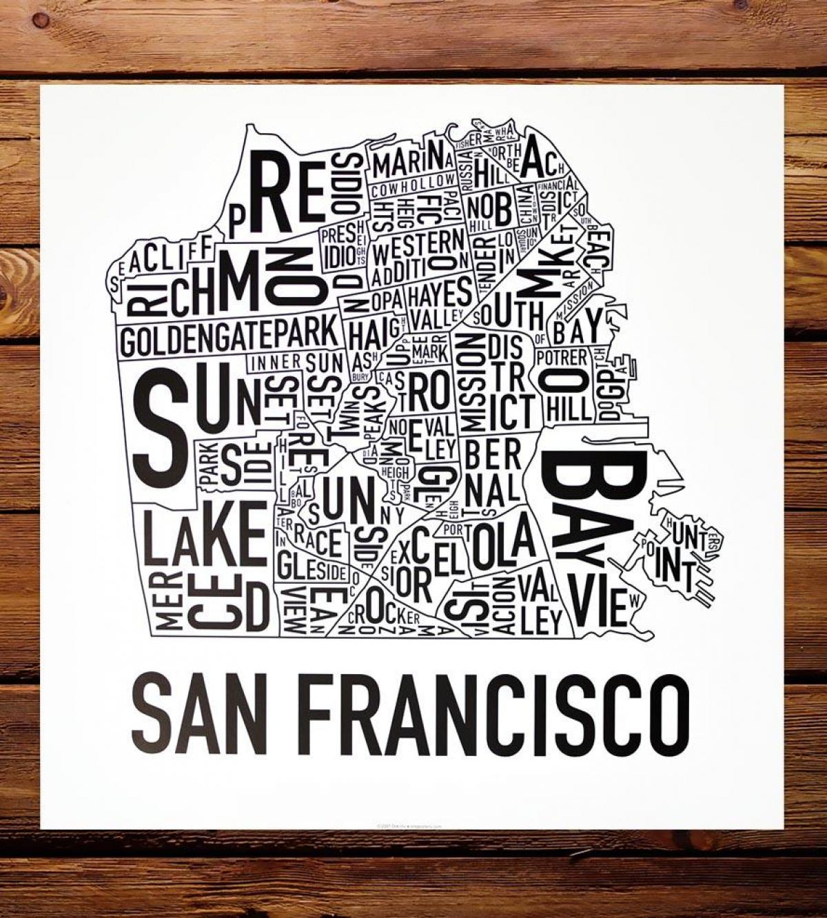 Harta e San Franciskos lagje je
