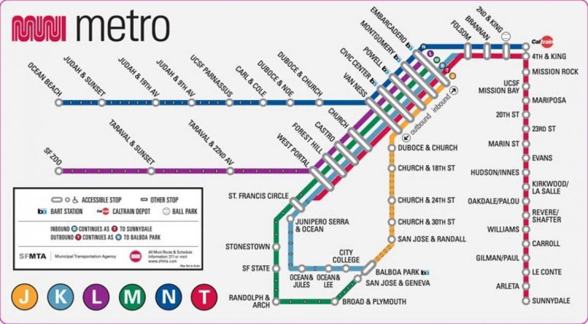 San Fran metro hartë