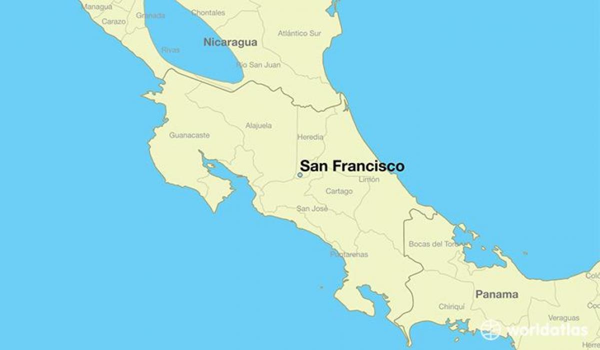 Harta e San Francisko në një botë
