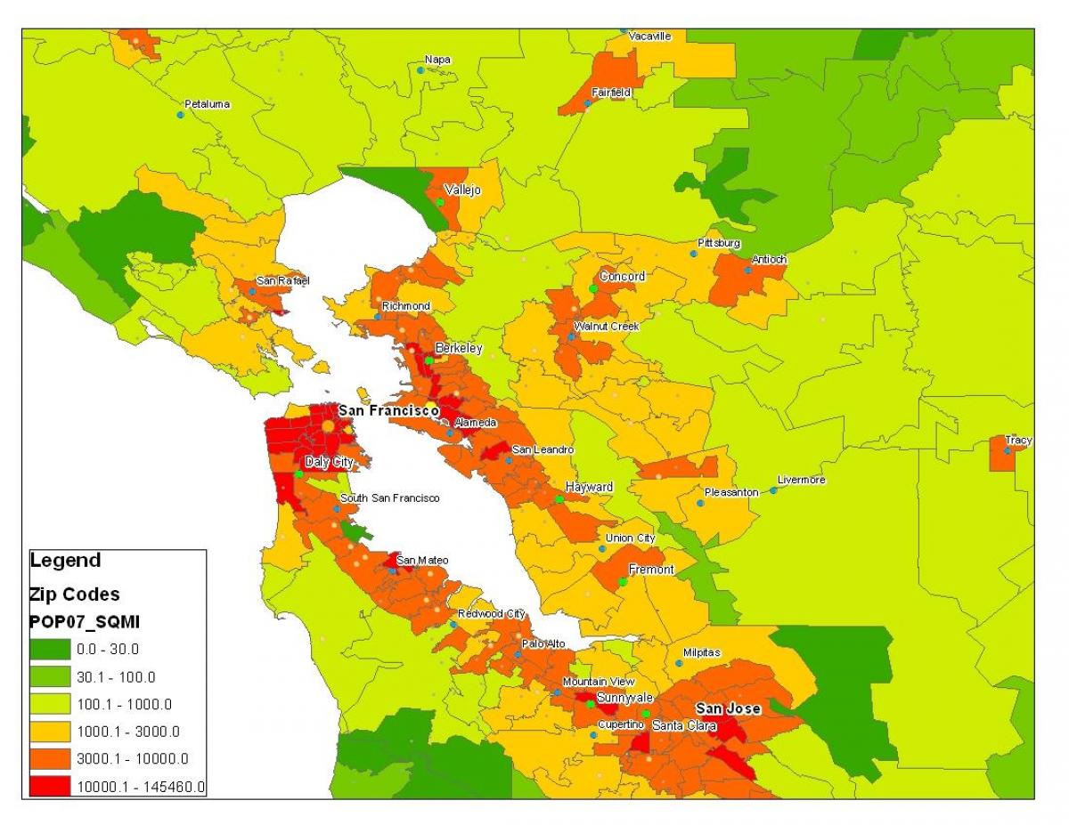 Harta e San Franciskos popullsisë