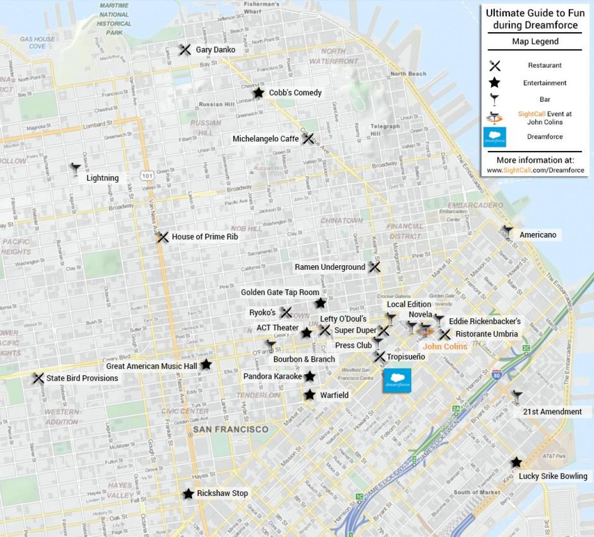 Harta e San Franciskos restorant