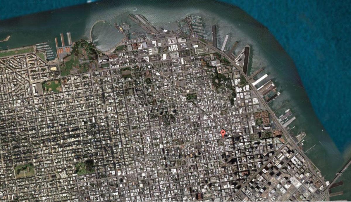Harta e San Franciskos satelitore