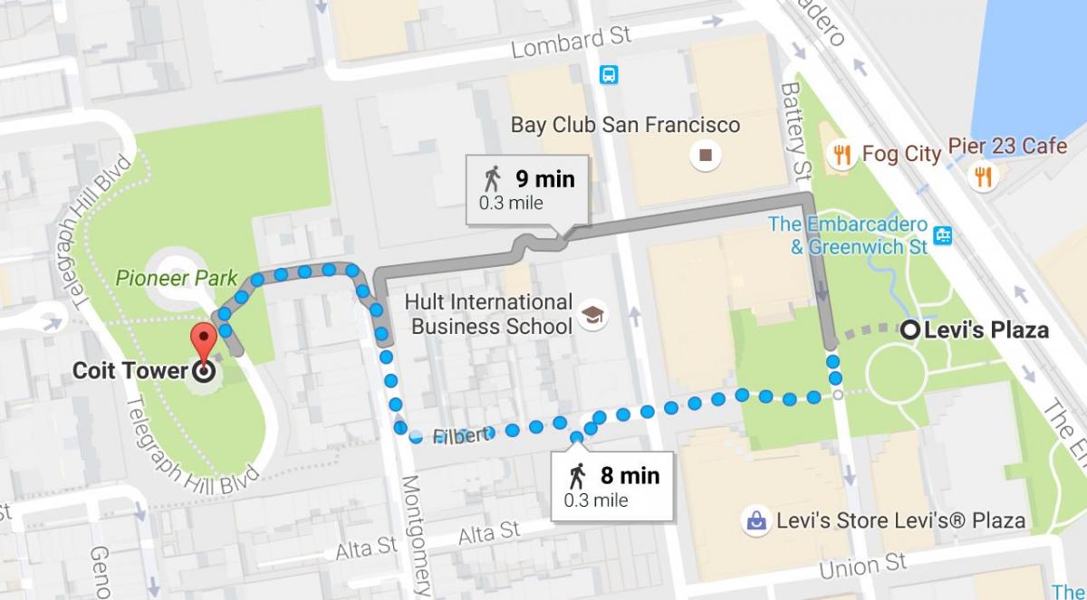 Harta e San Franciskos vetë të udhëhequr turne në këmbë