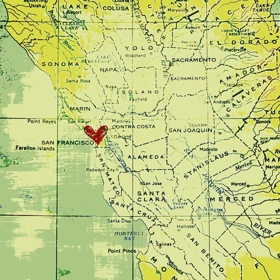 zemrat në San Francisko në hartë