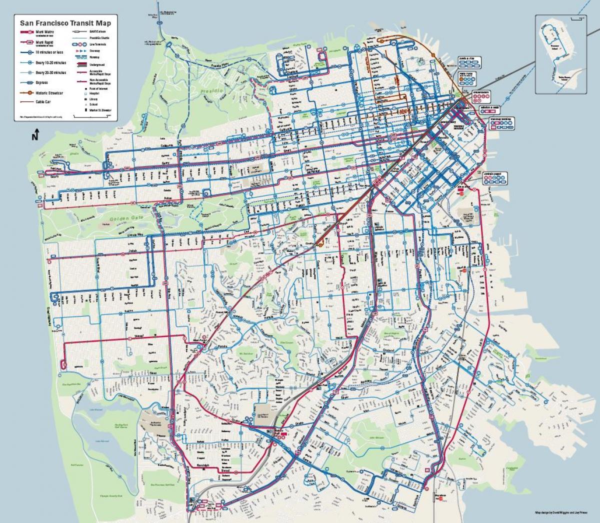 San Francisko autobus sistemit hartë