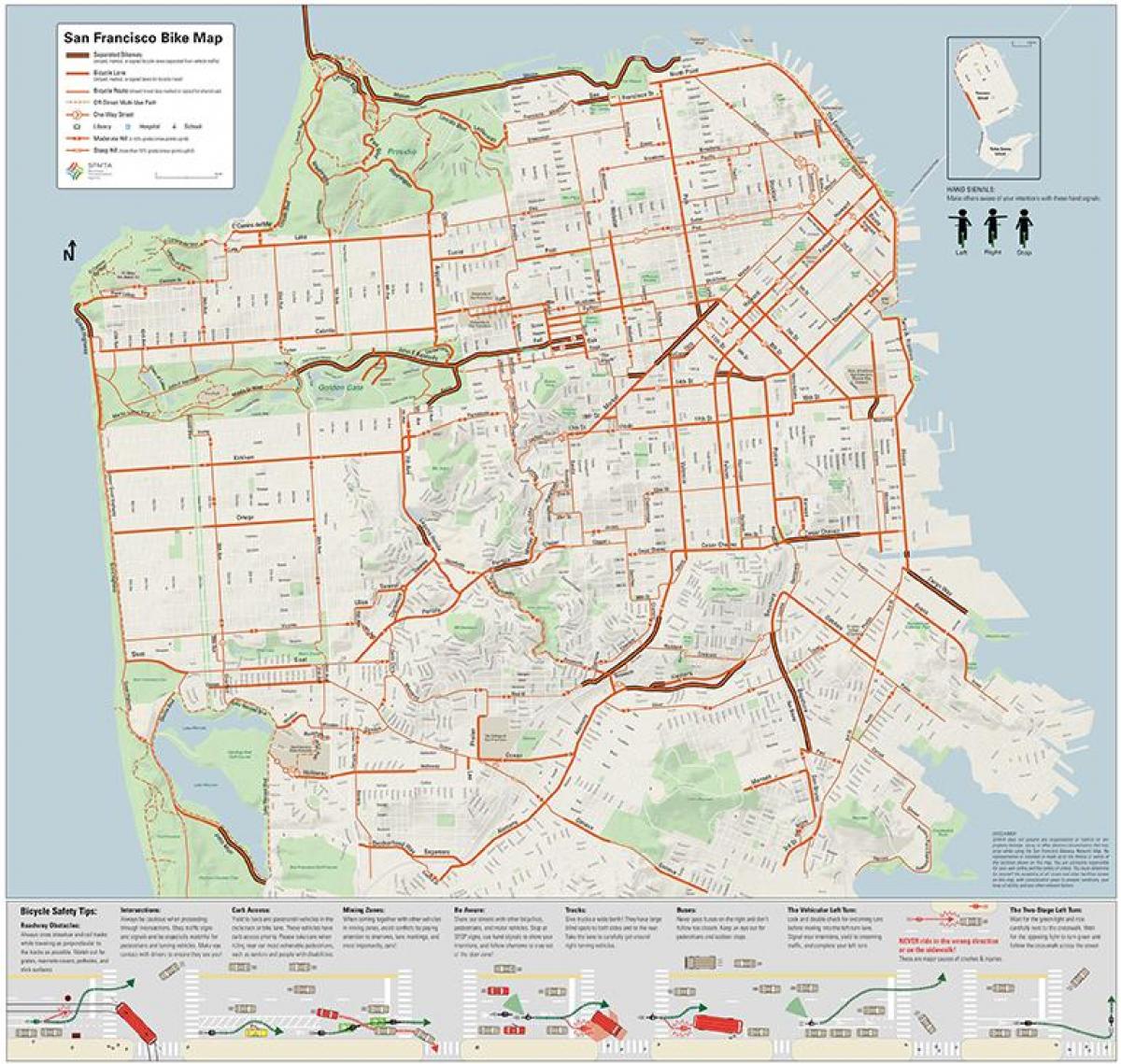 San Francisko biçikletë hartë