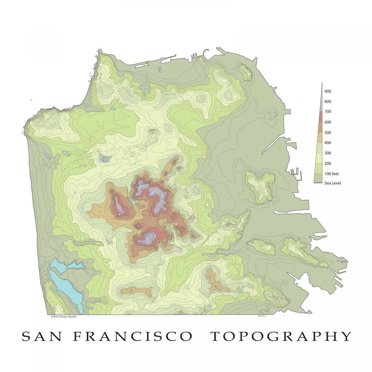 San Francisko topografike hartë