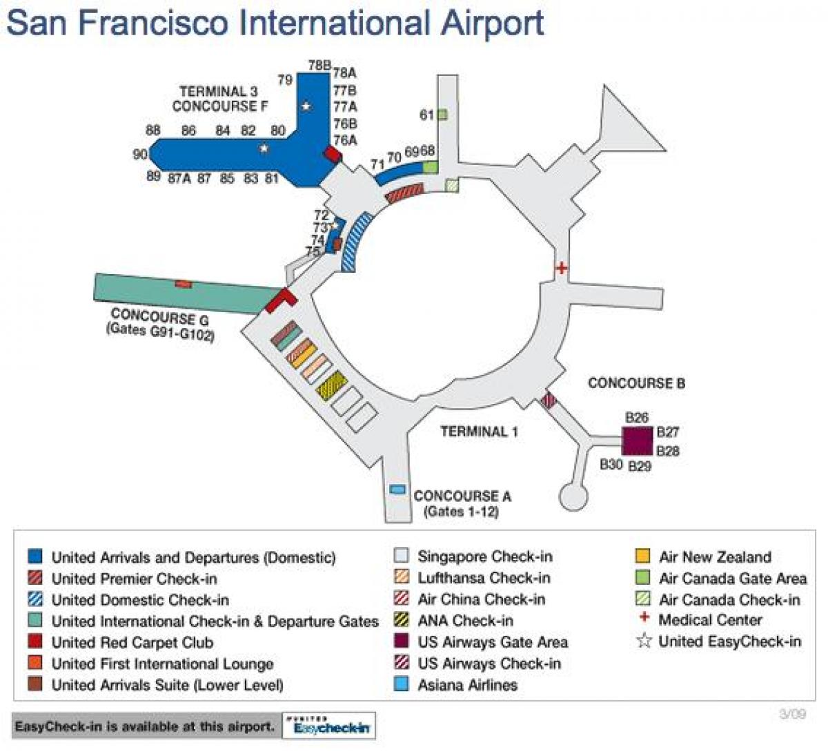San Francisko aeroporti hartë të bashkuara
