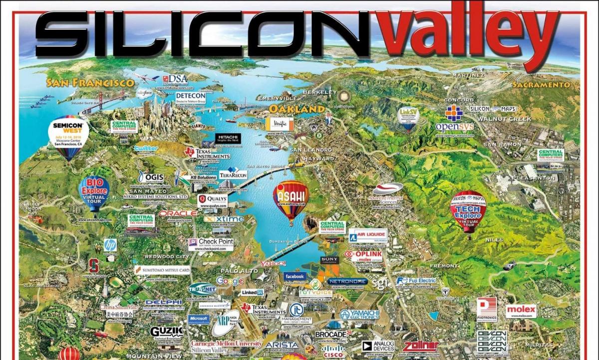 silicon valley zonë të hartës