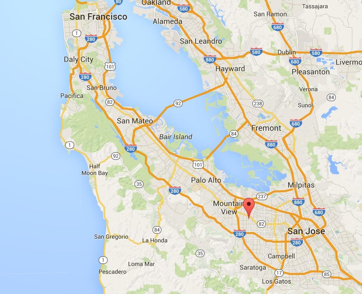 harta e silicon valley qytetet