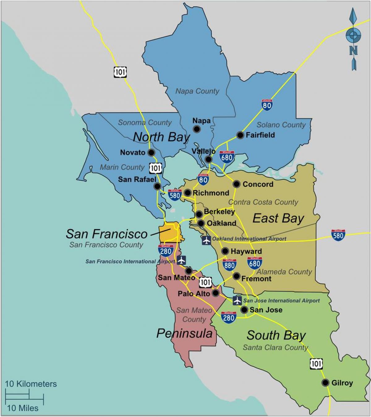 harta e jugut, San Francisco bay area