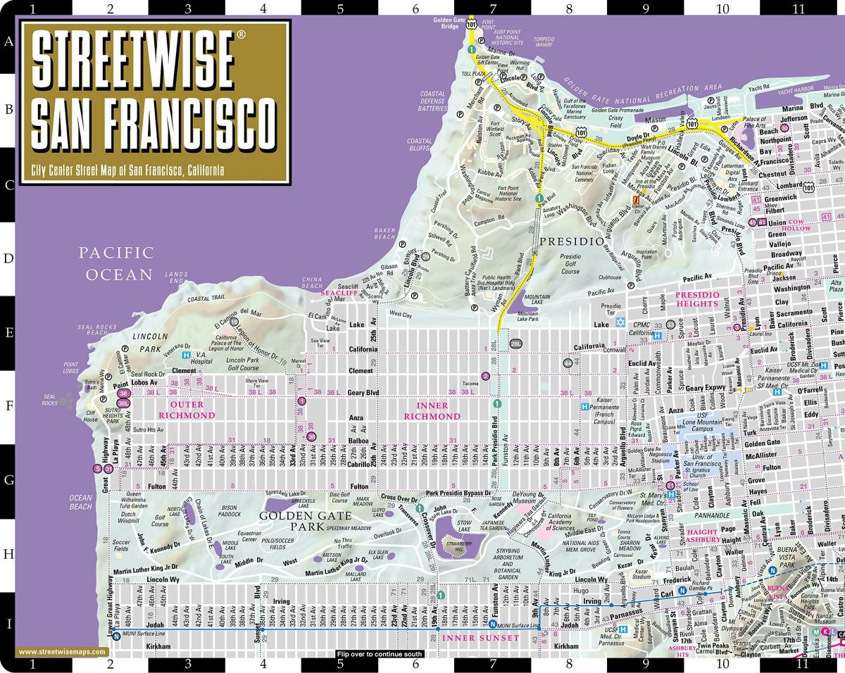 Harta e streetwise San Francisko