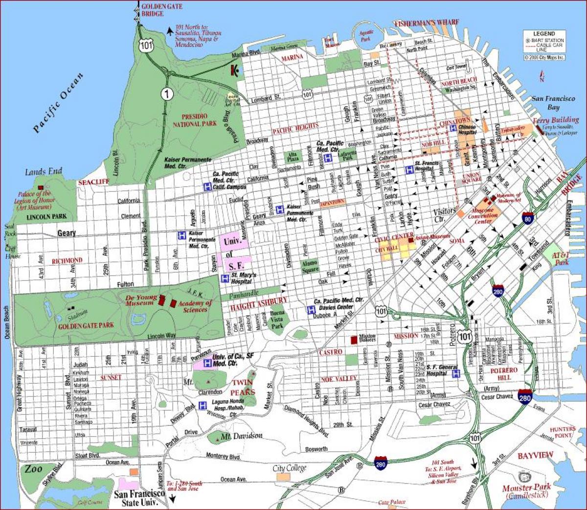 San Francisko va medical center hartë