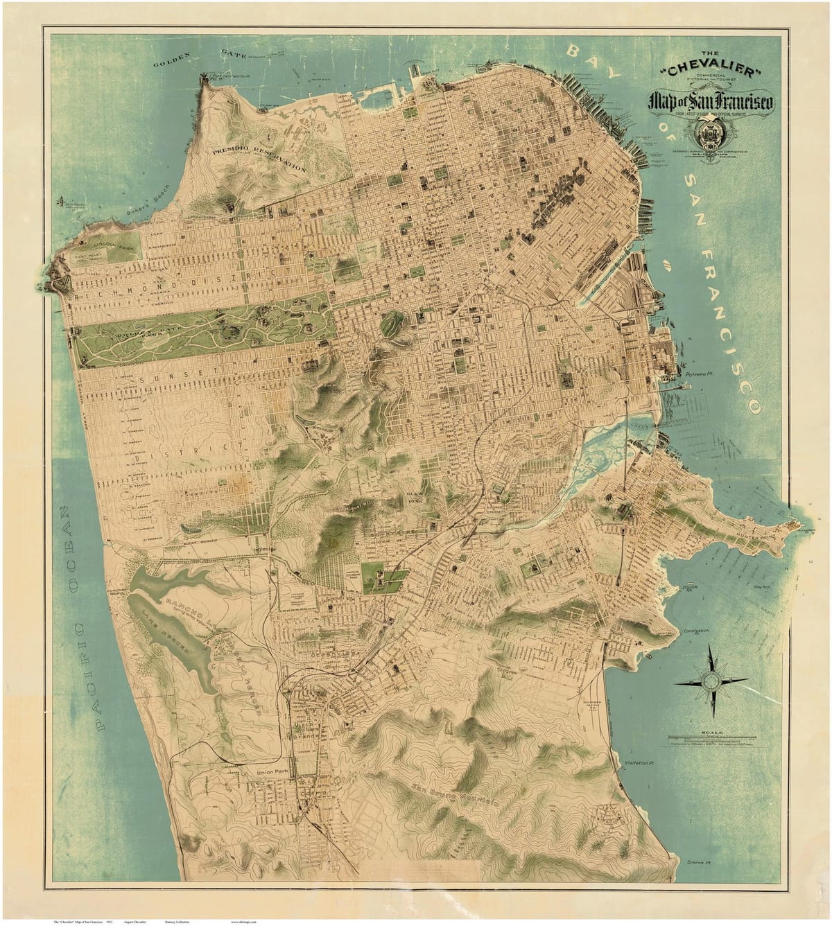 Harta e vjetër San Francisko