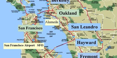 SFO bay area hartë