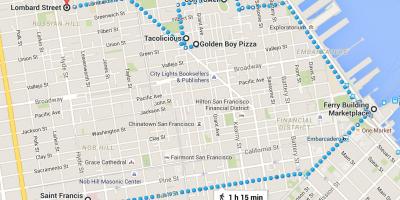 San Francisko chinatown turne në këmbë hartë