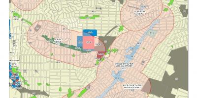 Harta e excelsior distriktit në San Francisko
