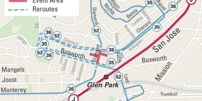 Harta e glen park San Francisko