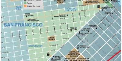 Harta e bashkimit sheshin zonën e San Franciskos