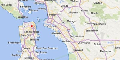 Harta e kalifornisë në qytetet pranë San Franciskos