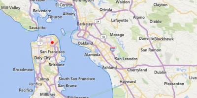 Harta e kalifornisë në qytetet pranë San Franciskos