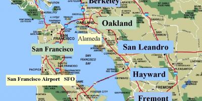 Harta e San Franciskos zonën kaliforni