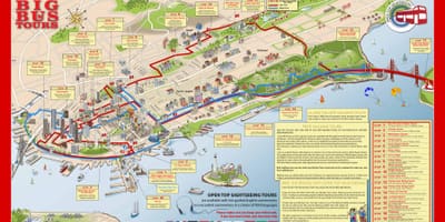 San Francisko hop on hop off tour hartë