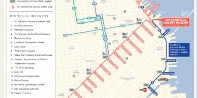 Harta e San Franciskos karrocë rrugë