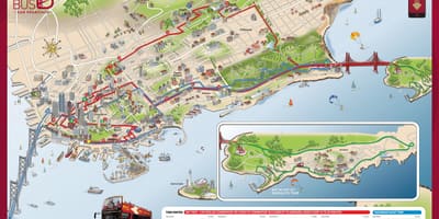 Harta e kuqe autobus San Francisko 
