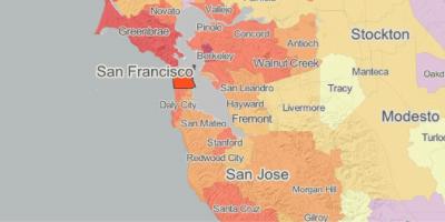 Harta e mapp San Francisko