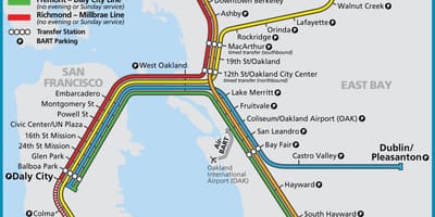San Francisko bart sistemit hartë