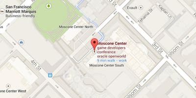Harta e moscone center në San Francisko
