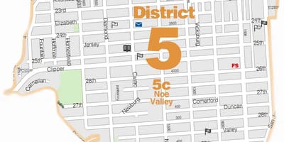 Harta e noes luginën San Francisko