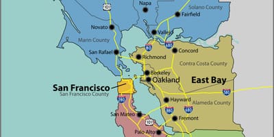 San Francisco bay në një hartë