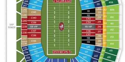 Harta e San Francisco 49ers stadiumin