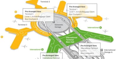 Harta e San Franciskos aeroporti bagazhin e kërkesës